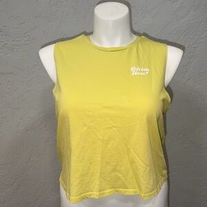 ✨ Volcom Stone Women’s Yellow Graphic Muscle Tank | Size XL (12) ✨